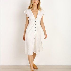 L*Space White Jordan Front Button Dress